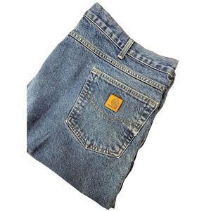 Carhartt Relaxed Fit‎ B17 DST Jeans Men's 42x30 Blue Denim 100% Cotton Workwear